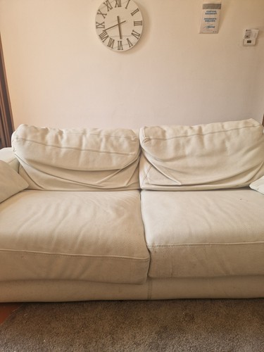 Divano posti pelle beige - divano,